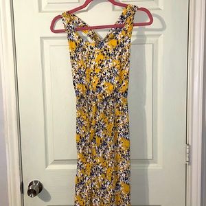Yellow floral dress